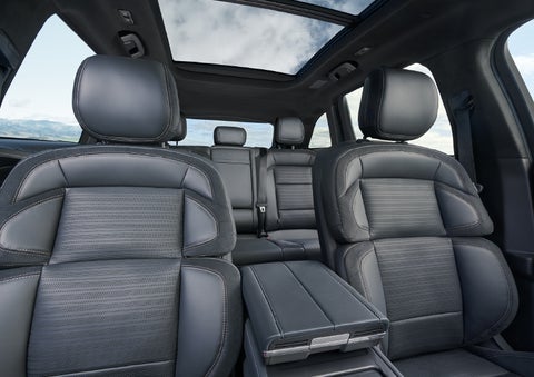 The spacious second row and available panoramic Vista Roof® is shown. | McKie Lincoln, Inc. in Rapid City SD